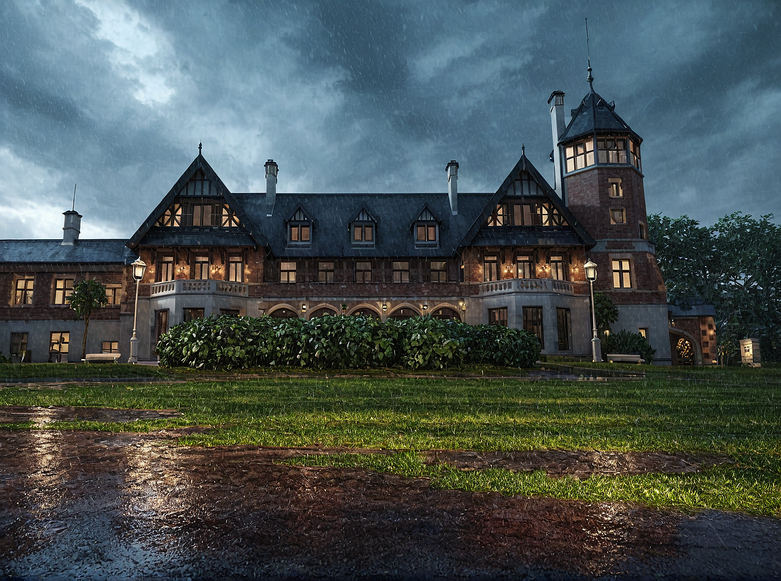 Commercial Facade Night